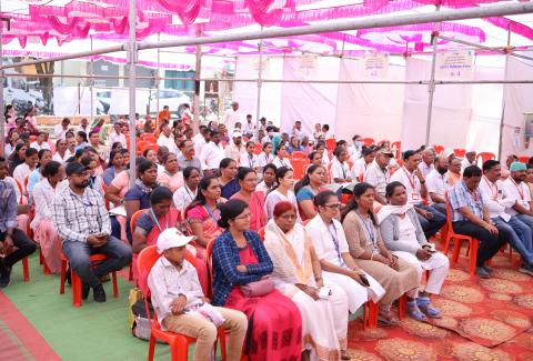 A free health camp was organized in collaboration with the District Hospital Ahilyanagar, Sampurna Suraksha Kendra and the District AIDS Prevention and Control Department Ahilyanagar.